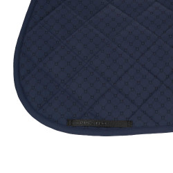 Tapis de saut Equestro imprimé monogramme Marine blazer / noir Bleu marine