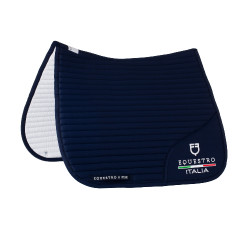 Tapis de dressage Equestro x FISE avec logo brodé Marine blazer Bleu marine