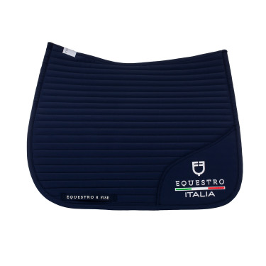 Tapis de dressage Equestro x FISE avec logo brodé Marine blazer Bleu marine