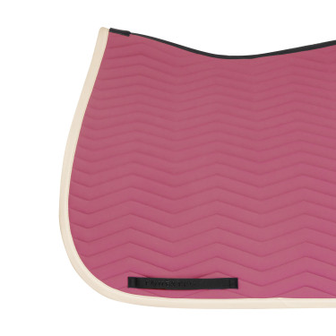 Tapis de dressage Equestro matelassé Wave en tissu technique Rose château / blanc antique Tapis de dressage Equestro matelassé Wave en tissu technique Rose château / blanc antique