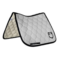 Tapis de dressage Equestro matelassé oignon Brume portuaire Blanc