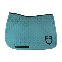 Tapis de dressage Equestro matelassé cube Pétrole Bleu