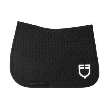 Tapis de dressage Equestro matelassé cube Noir