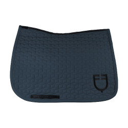 Tapis de dressage Equestro matelassé cube Marine Bleu marine
