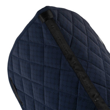 Tapis de dressage Equestro imprimé monogramme Marine blazer / noir Bleu marine