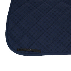 Tapis de dressage Equestro imprimé monogramme Marine blazer / noir Bleu marine