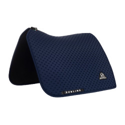 Tapis de dressage Acavallo Sublime en tissu technique à pois Marine Bleu marine