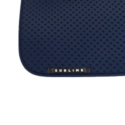Tapis de dressage Acavallo Sublime en tissu technique à pois Marine Bleu marine