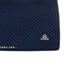 Tapis de dressage Acavallo Sublime en tissu technique à pois Marine Bleu marine