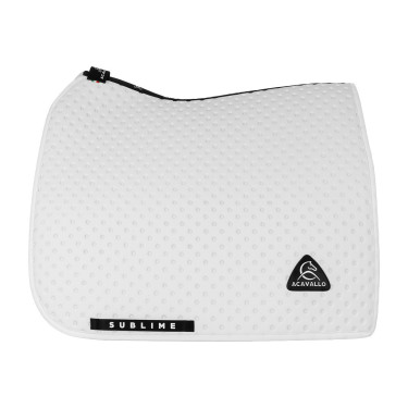 Tapis de dressage Acavallo Sublime en tissu technique à pois Blanc Tapis de dressage Acavallo Sublime en tissu technique à pois Blanc