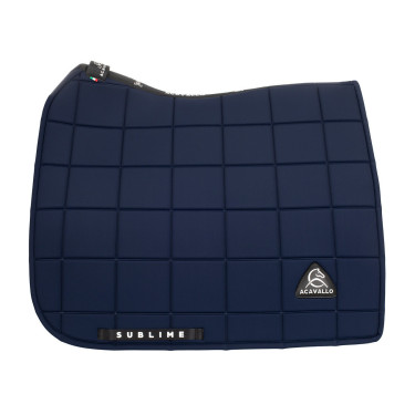 Tapis de dressage Acavallo Sublime en tissu technique à carreaux Marine Bleu marine