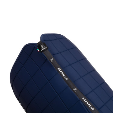 Tapis de dressage Acavallo Sublime en tissu technique à carreaux Marine Bleu marine