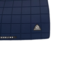 Tapis de dressage Acavallo Sublime en tissu technique à carreaux Marine Bleu marine