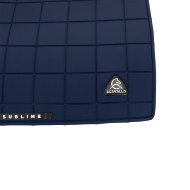 Tapis de dressage Acavallo Sublime en tissu technique à carreaux Marine Bleu marine
