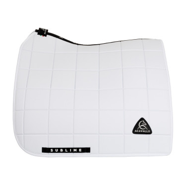 Tapis de dressage Acavallo Sublime en tissu technique à carreaux Blanc