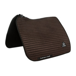 Tapis de dressage Acavallo Sublime en daim à bandes Marron