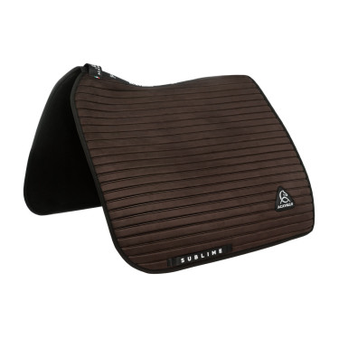 Tapis de dressage Acavallo Sublime en daim à bandes Marron