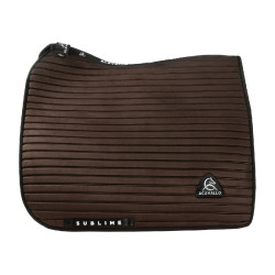 Tapis de dressage Acavallo Sublime en daim à bandes Marron