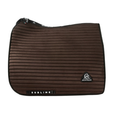 Tapis de dressage Acavallo Sublime en daim à bandes Marron