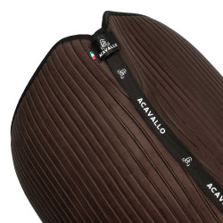 Tapis de dressage Acavallo Sublime en daim à bandes Marron