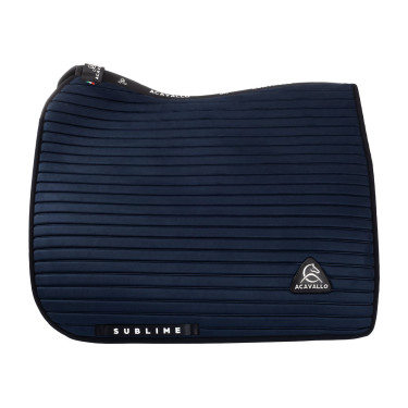 Tapis de dressage Acavallo Sublime en daim à bandes Marine Bleu marine Tapis de dressage Acavallo Sublime en daim à bandes Marine Bleu marine