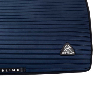 Tapis de dressage Acavallo Sublime en daim à bandes Marine Bleu marine Tapis de dressage Acavallo Sublime en daim à bandes Marine Bleu marine
