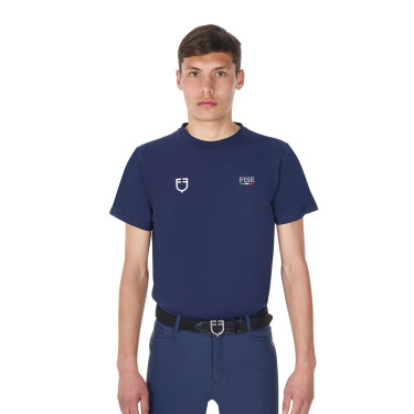 T-shirt homme Equestro x FISE coupe slim manches courtes Marine blazer Bleu marine T-shirt homme Equestro x FISE coupe slim manches courtes Marine blazer Bleu marine