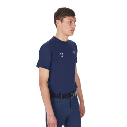 T-shirt homme Equestro x FISE coupe slim manches courtes Marine blazer Bleu marine T-shirt homme Equestro x FISE coupe slim manches courtes Marine blazer Bleu marine
