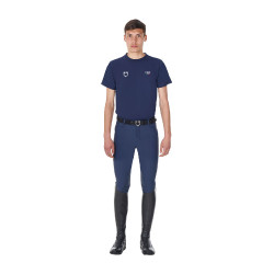 T-shirt homme Equestro x FISE coupe slim manches courtes Marine blazer Bleu marine T-shirt homme Equestro x FISE coupe slim manches courtes Marine blazer Bleu marine