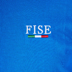 T-shirt homme Equestro x FISE coupe slim manches courtes Bleu de savoie T-shirt homme Equestro x FISE coupe slim manches courtes Bleu de savoie