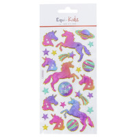 Achetez les Stickers Equi-Kids Relief Equithème - Motif licorne