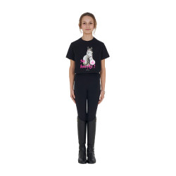 T-shirt fille équitation Equestro So Lovely en coton T-shirt fille équitation Equestro So Lovely en coton