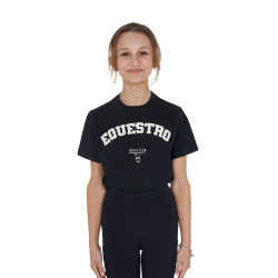 T-shirt fille équitation coton Equestro Horse Club