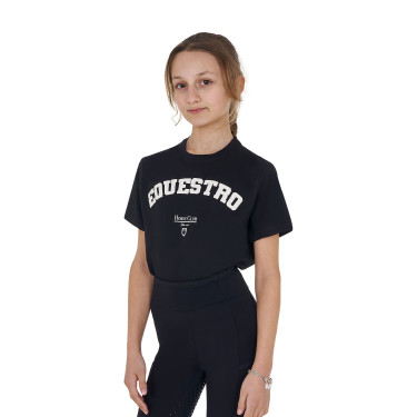 T-shirt fille équitation coton Equestro Horse Club