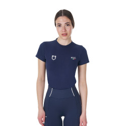 T-shirt équitation femme Equestro x FISE, slim été T-shirt équitation femme Equestro x FISE, slim été