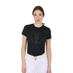 T-shirt équitation femme Equestro Wild Heart coton T-shirt équitation femme Equestro Wild Heart coton