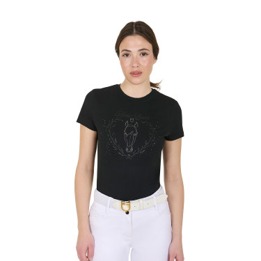 T-shirt équitation femme Equestro Wild Heart coton T-shirt équitation femme Equestro Wild Heart coton