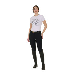 T-shirt équitation femme Equestro Wild Flower coton T-shirt équitation femme Equestro Wild Flower coton