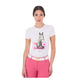 T-shirt équitation femme coton Equestro So Lovely