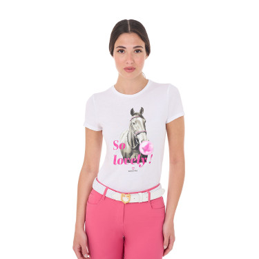 T-shirt équitation femme coton Equestro So Lovely