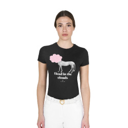 T-shirt équitation femme Equestro coton manches courtes T-shirt équitation femme Equestro coton manches courtes