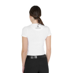 T-shirt femme Equestro Head In The Clouds en coton manches courtes Blanc T-shirt femme Equestro Head In The Clouds en coton manches courtes Blanc