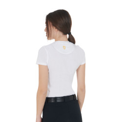 T-shirt femme Equestro coupe slim imprimé Moonlight manches courtes Blanc T-shirt femme Equestro coupe slim imprimé Moonlight manches courtes Blanc