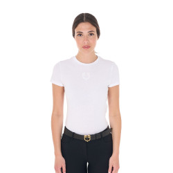 T-shirt d’équitation femme Equestro logo ton sur ton T-shirt d’équitation femme Equestro logo ton sur ton