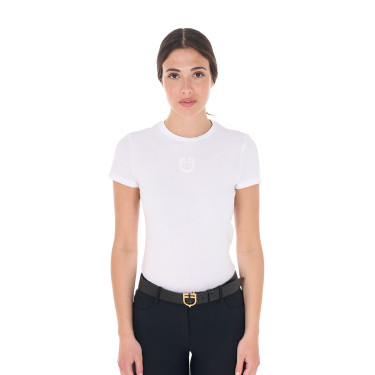 T-shirt d’équitation femme Equestro logo ton sur ton T-shirt d’équitation femme Equestro logo ton sur ton
