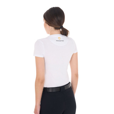 T-shirt d’équitation femme Equestro logo ton sur ton T-shirt d’équitation femme Equestro logo ton sur ton