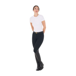T-shirt d’équitation femme Equestro logo ton sur ton T-shirt d’équitation femme Equestro logo ton sur ton