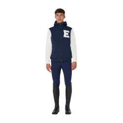 Sweat homme Equestro Institutional bicolore à zip frontal Marine blazer / blanc antique Bleu marine Sweat homme Equestro Institutional bicolore à zip frontal Marine blazer / blanc antique Bleu marine