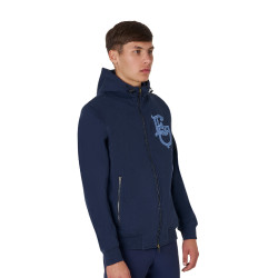Sweat homme Equestro EQ à zip frontal Marine blazer Bleu marine Sweat homme Equestro EQ à zip frontal Marine blazer Bleu marine