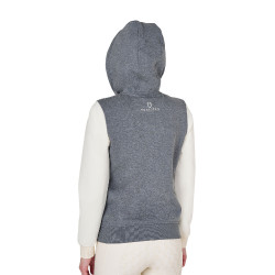 Sweat d’équitation femme Equestro EQ bicolore à zip